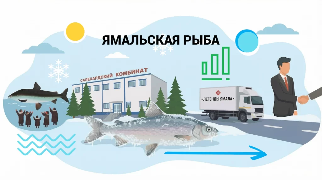 Свежемороженая ямальская рыба оптом - полный цикл от Салехардского комбината до клиента: вылов, производство, доставка рефрижераторами Легенды Ямала. Заказать рыбу оптом по телефону 8 (900) 40-22-800